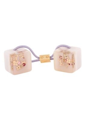 Louis Vuitton Resin Inclusion Hair Cubes ties Gold Lavender & Punk